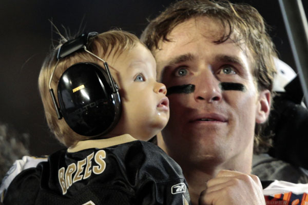 Brees and son