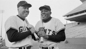 The Duke with Willie Mays