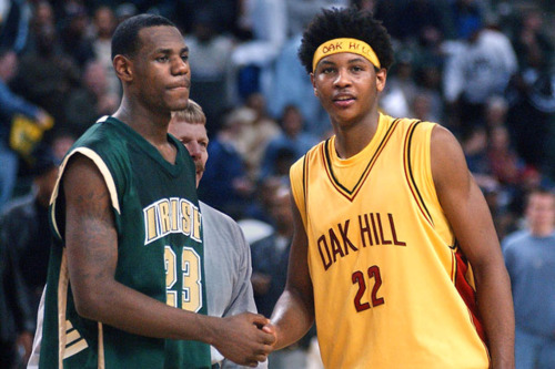 Carmelo and LeBron have been friends since high school. 